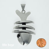 Fishbone Plain Pendant Mexican Sterling Silver